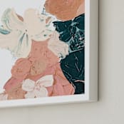 "Peach Abstract Botanical" - Art Print in Peach by Caryn Owen - Frame Close-up