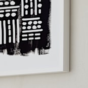 "Number FOUR" - Art Print in Black & White by Michel Villalpando - Frame Close-up