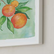 "Oranges" - Art Print in Tangerine Orange by Kelsey McNatt - Frame Close-up