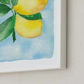 "The Lemons" - Art Print in Lemon Yellow by Kelsey McNatt - Frame Close-up