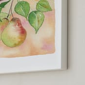 "Pears" - Art Print in peach by Kelsey McNatt - Frame Close-up