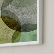 "Flow 1" - Art Print in Olive Green by Aspa Gika - Frame Close-up