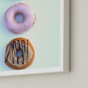 "Delectable Donuts" - Art Print in Chocolate Brown by Jonathan Brooks - Frame Close-up