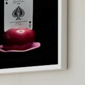 "A Is For Ace" - Art Print in Black by AMANDA LOMAX - Frame Close-up