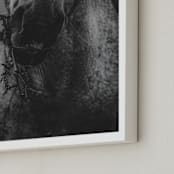 "Through the Thistle" - Art Print in Smolder Black by Hollie Renner Photography - Frame Close-up