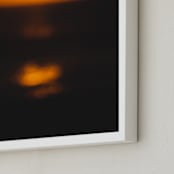 "Slow Burn" - Art Print in Sunset Orange by Mike Sunu - Frame Close-up