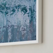 "Carmel" - Art Print in Misty Blue by Camille Pietrow - Frame Close-up