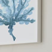"Sea Botanicals II" - Art Print in Carolina Blue by Luz Alliati - Frame Close-up