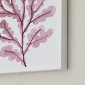 "Sea Botanicals V" - Art Print in Rosewood by Luz Alliati - Frame Close-up