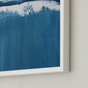 "Soaring Splash " - Art Print in Deep Sea Blue by Colleen Ehrlich - Frame Close-up