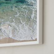 "La Jolla Shores #1" - Art Print in Shoreline Blue by Shannon Howard - Frame Close-up