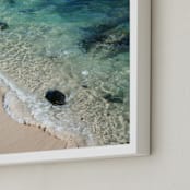 "La Jolla Shores #2" - Art Print in Shoreline Blue by Shannon Howard - Frame Close-up