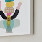 "grand totem" - Art Print in turqouise sky by tina johnson - Frame Close-up