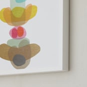 "after the rain totem" - Art Print in earthen yellow by tina johnson - Frame Close-up