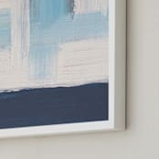 "Look at the View 1" - Art Print in Blending blues by Colleen Ehrlich - Frame Close-up