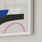 "Surface Study 4" - Art Print in Modern neutrals by Francesca Iannaccone - Frame Close-up