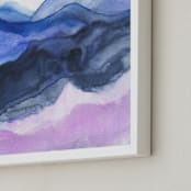 "Horizons" - Art Print in Ocean Blue by Jen Merli - Frame Close-up