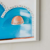 "Yucatan IV" - Art Print in Mayan Blue by Lindsay Ferraris Photography - Frame Close-up