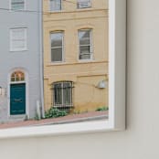 "Georgetown Two" - Art Print in Muted Yellow by Lindsay Ferraris Photography - Frame Close-up