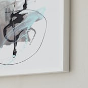 "Fotheringhay" - Art Print in Grey by Misty Hughes - Frame Close-up