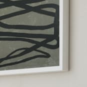 "Contemporary Chandelier" - Art Print in Charcoal by Camille Pietrow - Frame Close-up