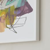 "Fosse" - Art Print in chartreuse by Misty Hughes - Frame Close-up