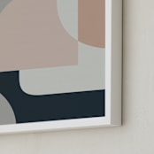 "Desert Palm" - Art Print in Dusty Pink by Jennifer Morehead - Frame Close-up