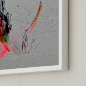 "FINGERS CROSSED" - Art Print in Fruit Punch by ADRIENNE JACKSON - Frame Close-up
