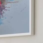 "FROM OVER HERE" - Art Print in Pale Blue by ADRIENNE JACKSON - Frame Close-up