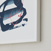 "Alpha" - Art Print in Dark Blue by Misty Hughes - Frame Close-up