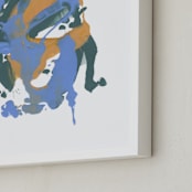 "Beta" - Art Print in Blue by Misty Hughes - Frame Close-up