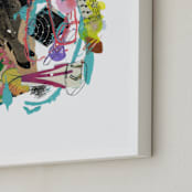 "Sedgwick" - Art Print in Black by Misty Hughes - Frame Close-up
