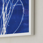 "Bend" - Art Print in Vivid blue by Erin McCluskey Wheeler - Frame Close-up