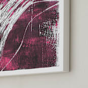 "Bend Towards" - Art Print in Neon pink by Erin McCluskey Wheeler - Frame Close-up