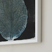 "New Leaf" - Art Print in Dark teal by Erin McCluskey Wheeler - Frame Close-up