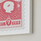 "The Little Miss" - Personalized Art Print in Rose by Tanya Lee of Frooted Design - Frame Close-up