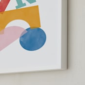 "Shape Tower" - Personalized Art Print in Modern by Pixel and Hank - Frame Close-up