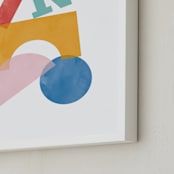 "Shape Tower" - Personalized Art Print in Modern by Pixel and Hank - Frame Close-up