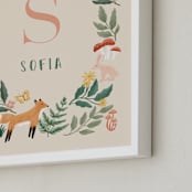 "Wild Woodland" - Personalized Art Print in Woods by Elly - Frame Close-up
