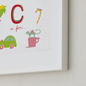 "C is For" - Art Print in White by Tereza Šašinková Lukášová - Frame Close-up