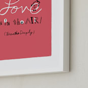 "Love is in the Air!" - Art Print in Amaranth by ERAY - Frame Close-up