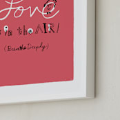 "Love is in the Air!" - Art Print in Amaranth by ERAY - Frame Close-up