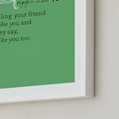 "Happiness Is..." - Art Print in Parsley by ERAY - Frame Close-up