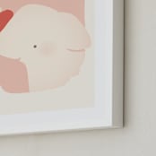"Valentine Zoo Elephant" - Art Print in Pink by Lori Wemple - Frame Close-up