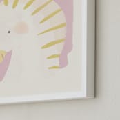 "Valentine Zoo Zebra" - Art Print in Purple by Lori Wemple - Frame Close-up