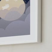"What We Dream At Night" - Art Print in Midnight Blue by Carol Lin - Frame Close-up