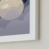 "What We Dream At Night" - Art Print in Midnight Blue by Carol Lin - Frame Close-up