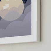 "What We Dream At Night" - Art Print in Midnight Blue by Carol Lin - Frame Close-up