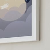 "What We Dream At Night" - Art Print in Midnight Blue by Carol Lin - Frame Close-up