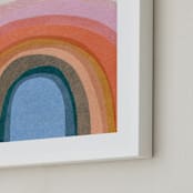 "Rainbow Hill" - Art Print in Rainbow by Carrie Moradi - Frame Close-up